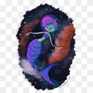Swim On, Space Mermaid - Illustration, HD Png Download