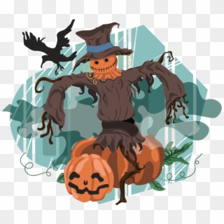Free Scarecrow Clipart - Cartoon Scary Scarecrow Transparent, HD Png Download