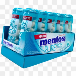 Mentos Gum Pocket Bottle Pure Fresh Wintergreen 10 - Packaging And Labeling, HD Png Download