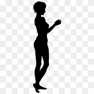 Silhouette Woman Young - Силуэт Женщины Png, Transparent Png