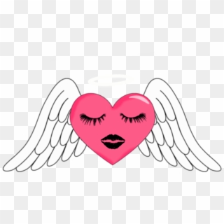 Halo Transparent Angel Wings Heart - Simple Angel Wings Clip Art, HD Png Download