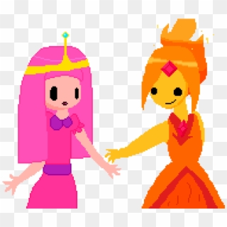 Princess Bubblegum And Flame Princess - Cartoon, HD Png Download