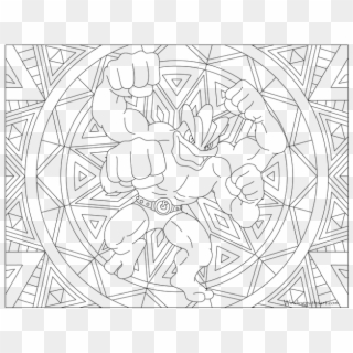 Machamp Pokemon - Pokemon Adult Coloring Pages, HD Png Download