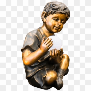 Child Figurine Lamp - Boy Statue Clipart, HD Png Download