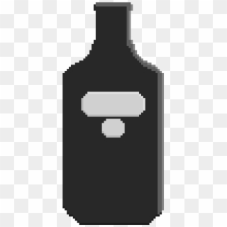Empty Black Wine Bottle - Illustration, HD Png Download