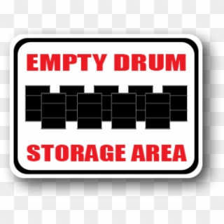 Durastripe Floor Sign Printed Empty Drum Storage Area - Parallel, HD Png Download