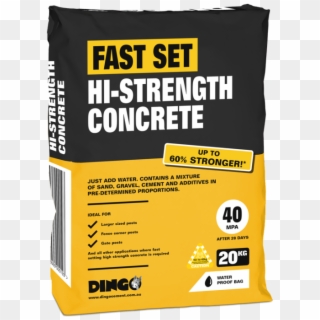 Dingo Bags 3d 20kg Fshs Concrete - Dingo Cement, HD Png Download