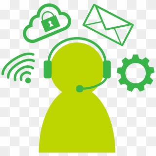 Contact The It Support Center - Green Support Icon Png, Transparent Png