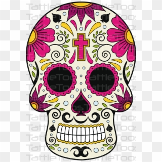 Sugskull In Photography Pinterest - Skull And Crossbones Day Of The Dead, HD Png Download