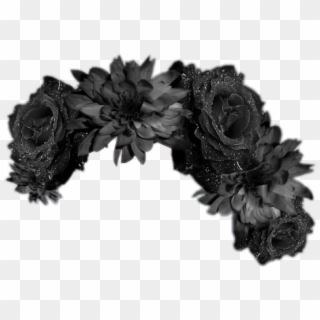 #crown #flowercrown #flower #flowers #blackcrown - Black Flower Crown Png, Transparent Png