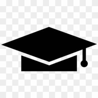 Diploma Hat Black Icon - Mortarboard, HD Png Download