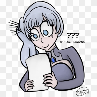Hmm, Wonder What's She Reading You Got Any Ideas Character - Cartoon, HD Png Download