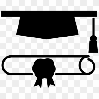 Diploma Hat Black Icon Image - Education Icon Png Diploma, Transparent Png