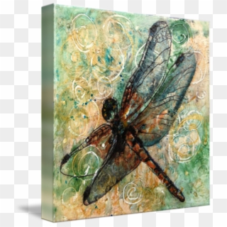 Dragonfly Art - Abstract Dragonfly Textured Painting, HD Png Download
