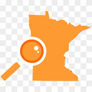 State Of Minnesota With Search Magnifying Glass - Minnesota Vector, HD Png Download