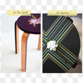 {around The World Diy} Round - Stool, HD Png Download