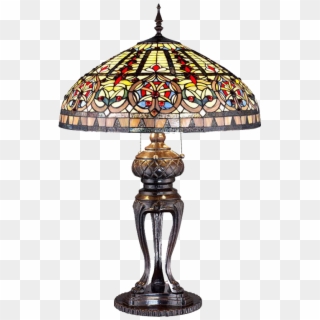 Photo Emperor Table Tiffany Lamp Big - Colourful Stained Glass Lamps, HD Png Download