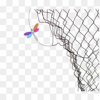 The Dragonfly Represents This Journey I Have Been On - Old Chain Link Fence, HD Png Download
