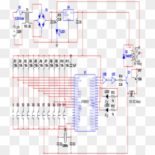 Complete Circuit Diagram Of An Automatic School Bell - Automatic School Bell Circuit Diagram, HD Png Download