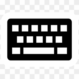 High Contrast Input Keyboard - Keyboard Icon Png White, Transparent Png