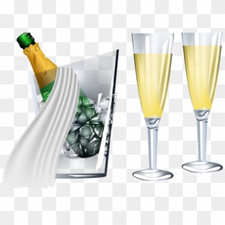 Champagne Clipart New Year's - Wine Glass, HD Png Download