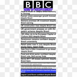 Well How About These, All From The Bbc News Website - Bbc Despite Brexit, HD Png Download