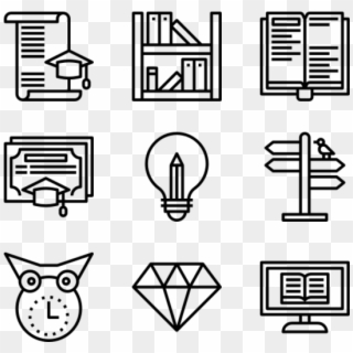 Modern Education - Clock Icon Free Vector, HD Png Download