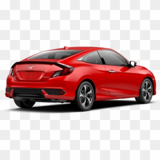 2018 Honda Civic Coupe Rear Angle - Spoiler On 2017 Civic, HD Png Download