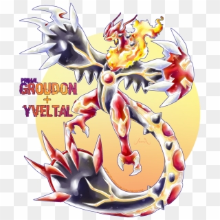 Seoxys On Twitter - Primal Groudon Yveltal Fusion, HD Png Download