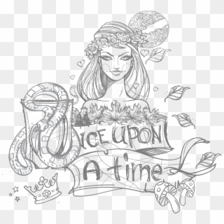 European Fairy Tales Once Upon A Time - Fairy Tale Clipart Black And White, HD Png Download