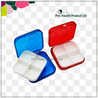 Ph1224a 4 Compartments Portable Square Shape Travel - Pill Organizer, HD Png Download