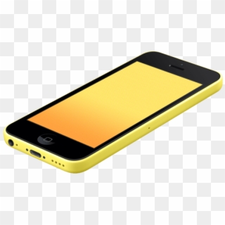 Mobile Mockup - Iphone 5c Yellow, HD Png Download