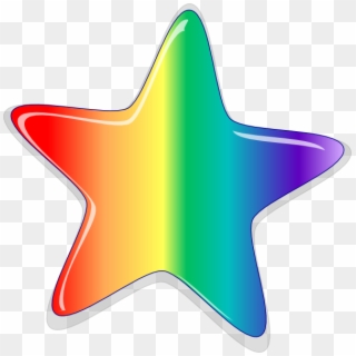 Starburst Clipart Vector - Rainbow Stars, HD Png Download