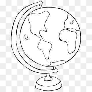 Transparent World Globe 2 Clipart - Globe Clip Art Black And White, HD Png Download