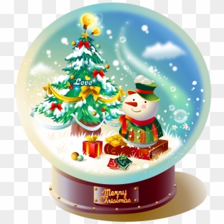 Transparent Snowglobe With Snowman Png Picture Gallery - Christmas Snow Globe Transparent Background, Png Download