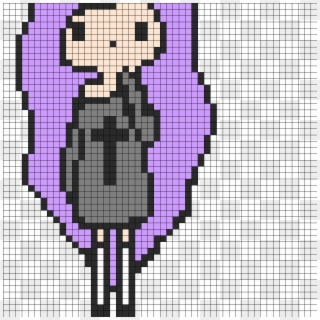 Pastel Goth Tumblr Girl Part 1 Perler Bead Pattern - Pixeleadas Kawaii Faciles, HD Png Download