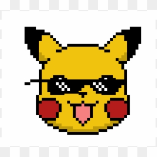 Pikachu With Swag Glasses - Pikachu Pixel Art, HD Png Download
