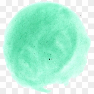 Green Watercolor Circle - Circle, HD Png Download