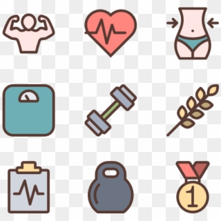 Fitness Icons - Fitness Colourful Icon Png, Transparent Png