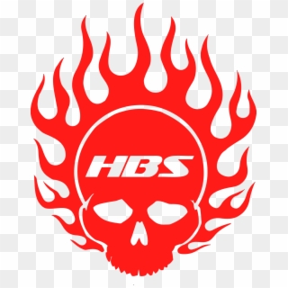 Hbs Flaming Skull Decal - Hell Bent Steel, HD Png Download