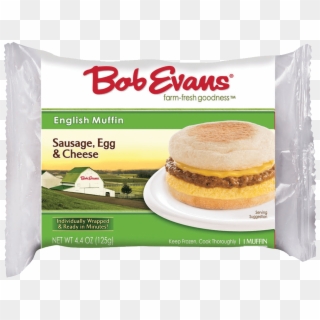 Bob Evans Frozen Sausage, Egg And Cheese English Muffin - Bob Evans Breakfast Burrito, HD Png Download