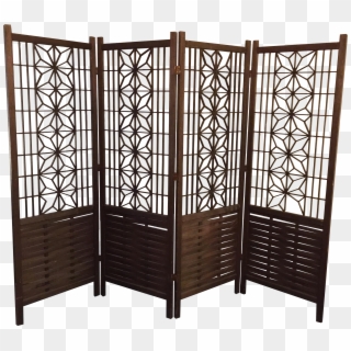 Midcentury Modern Walnut Panels Divider Chairish - Separadores De Muebles De Sala, HD Png Download