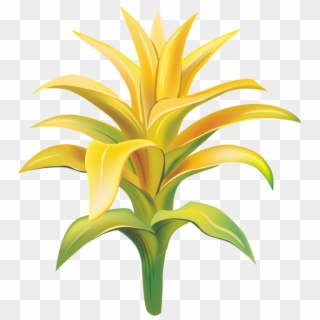 Yellow Exotic Flower Transparent Clip Art Image - Yellow Tropical Flower Png, Png Download