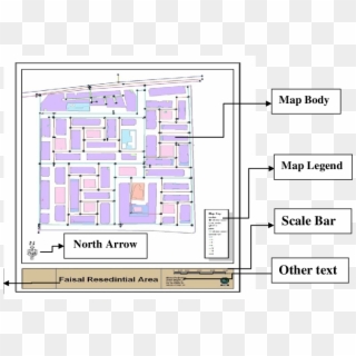 Example For Printed Map For Faisal Study Area - Floor Plan, HD Png Download