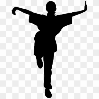 Silhouette Kung Fu Wushu Shaolin Action Active - Kung Fu Silhouette Png, Transparent Png