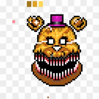 Nightmare Golden Freddy - Nightmare Fredbear Pixel Art, HD Png Download