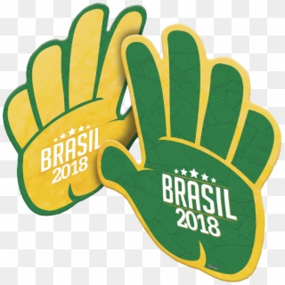 Mão Torcedor 06 Unidades Copa 2018 Festcolor - 2018 World Cup, HD Png Download