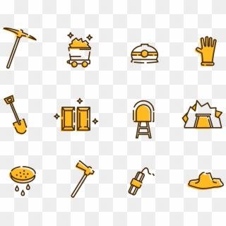 Svg Free Stock Mining Clipart Gold Nugget - Gold Mining Tools Clipart, HD Png Download