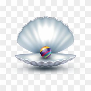 Pearl Frame Png - Oyster With Pearl Clipart, Transparent Png