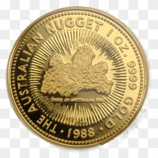 Australian Nugget Gold Coin - Australian Gold Nugget, HD Png Download